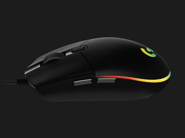 Logitech mouse cu fir G102 RGB, 6 butoane, 8000 dpi, senzor optic, USB, negru