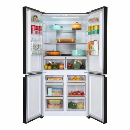 Side by Side HEINNER HSBS-HM600MDNFDXE++, No Frost, 600 L, Clasa E, Inox antracit