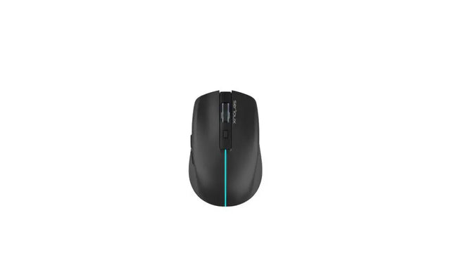 Mouse Serioux Flicker 212, Wireless, Negru, senzor: Optic, DPI: 800/ 1200/ 1600, conexiune: Dongle USB 2,4 GHz, banda de frecventa: 2,4 GHz, baterie integratÄƒ litiu de 500 mAh, banda LED, cerinÈ›e OS: Win, Mac, Vista