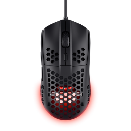 Mouse Trust GXT 928 Helox cu fir, optic, rezolutie meaxima 6400 DPI, negru