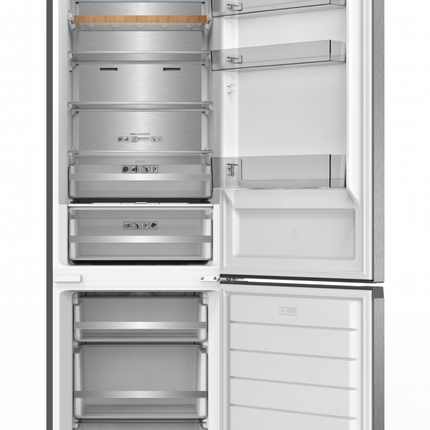 Combina frigorifica HEINNER HCNF-HM377INVDGHC, No Frost, 377 l, Clasa C, Compresor inverter, Antracit