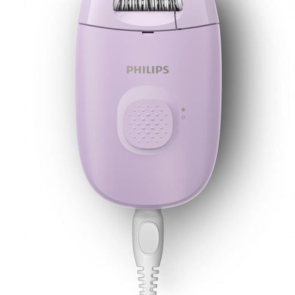 Epilator cu fir PHILIPS Seria 2000 BRE237/00, 1 viteza, 2 accesorii, Retea, Lila, L x A x I (mm) 110x40x145