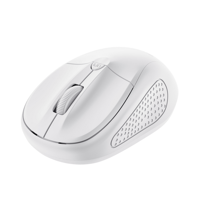 Mouse Trust Wireless Optical rezolutie maxima 1600 DPI, 4 butoane, 2 baterii tip AAA, alb