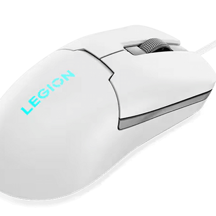 Mouse gaming Lenovo Legion M300s, Iluminare RGB, 8k DPI, Sensor Pixart, Glacier White
