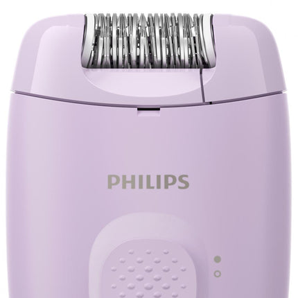 Epilator cu fir PHILIPS Seria 2000 BRE237/00, 1 viteza, 2 accesorii, Retea, Lila, L x A x I (mm) 110x40x145