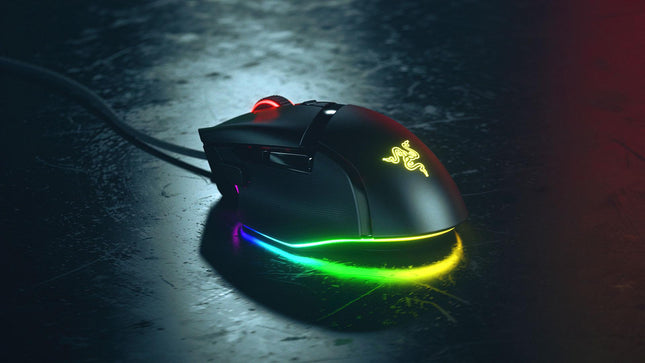 Mouse Razer cu fir Razer Basilisk V3 RGB, butoane programabile 10+1, Razerâ„¢ HyperScroll Tilt Wheel, 11 zone de iluminare Chroma RGB, negru