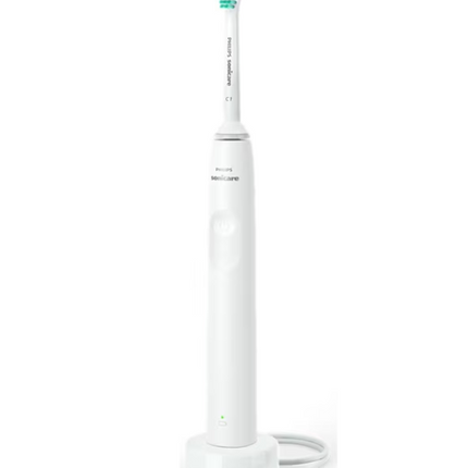 Periuta de dinti sonica electrica PHILIPS Sonicare Seria 2100 HX3651/13, 31000 miscari/minut, Cronometru Quadpacer si SmarTimer, Design ergonomic subÅ£ire, 1 capat de periere, Alb, L x A x I (mm) 109x63x220