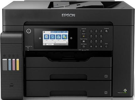 Multifunctional inkjet color CISS Epson L15150, dimensiune A3 (Printare, Copiere, Scanare, Fax), duplex, viteza 32ppm alb-negru, 22ppm color, rezolutie 4800x2400 dpi, alimentare hartie 250 coli, scanner CIS rezolutie 2400x1200 dpi, ADF 50 coli, fax memorie 550 pagini, trimitere fax de la PC