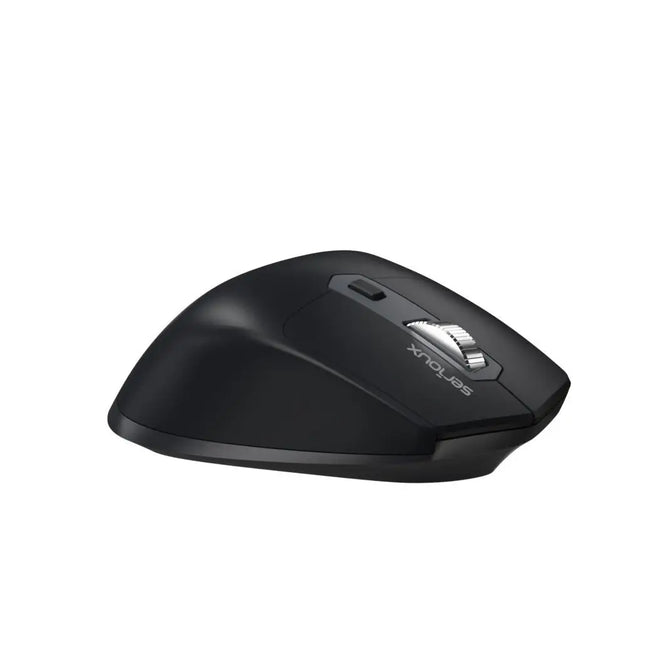 Mouse Serioux Apex 166 Wireless reincarcabil USB-C, Negru, senzor: Optic, DPI: 800/ 1200/1600/ 2400, conexiune: Dongle USB 2,4 GHz, banda de frecventa: 2,4 GHz, click silentios, design ergonomic, baterie integratÄƒ litiu de 500 mAh, cerinÈ›e OS: Win, Mac, Vista