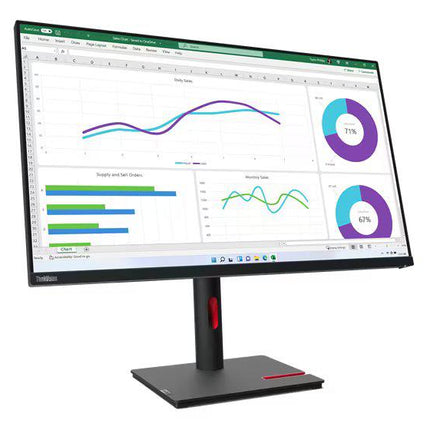 Monitor Lenovo ThinkVision T32h-30 31.5" IPS, QHD (2560x1440), 16:9, Brightness: 350 cd/mÂ², Contrast ratio: 1000:1, Response time: 4ms (Extreme mode) / 6ms (Typical mode), Dot / Pixel Per Inch: 93 dpi, Color Gamut: 99% sRGB, View angle: 178Â° / 178Â°, Stand: Tilt, Swivel, Pivot, Height Adjust Stand