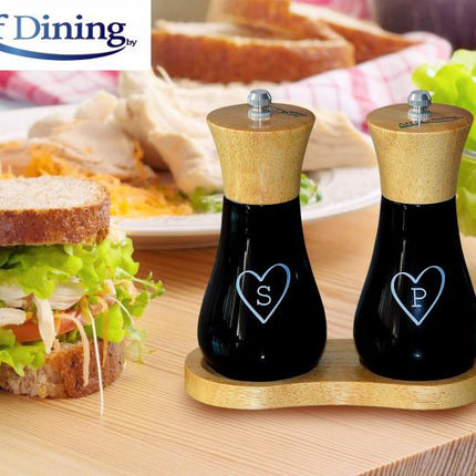 SET 2 RASNITE SARE & PIPER 15 CM +SUPORT DIN LEMN, ART OF DINING BY HEINNER