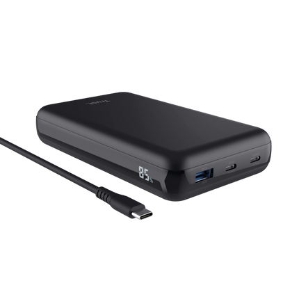 Baterie externa pentru laptop Trust Laro, 100W, interval voltaj 5 V - 20 V, negru