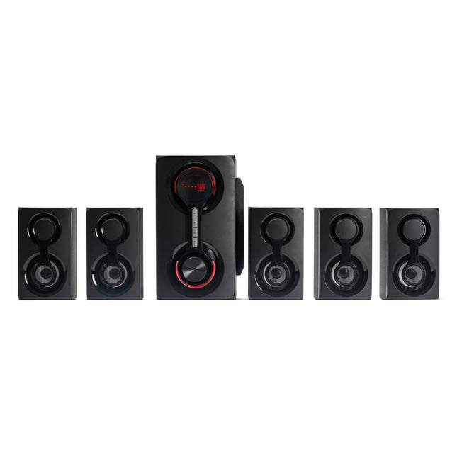Boxe Serioux 5.1 SoundRise 51105W, putere totala 105W RMS, tip 5.1, sateliti 5 x 15W, subwoofer 30W, Conectivitate: Bluetooth, USB, AUX, SD, Radio FM, negre, SRXS-51105W