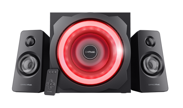 Sistem 2.1Trust GXT629 Tytan cu fir, USB 2.1, putere maxima RMS 120W, frecventa raspuns 20 Hz - 20.000 Hz, negru