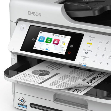Multifunctional Epson mono Inkjet WF-M5899DWF ( Print, Copy, Scan, FAX), Dimensiune: A4, Viteza printare: 34ppm, Duplex, Rezolutie printare: 1.200 x 2.400 DPI, Scanner CIS, Scanare: 30Ipm, Rezolutie scanare: 1.200 DPI x 2.400 DPI, Scanare catre: Email, FTP, USB, Computer, Format scanare: BMP, JPEG