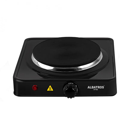 PLITĂ ELECTRICĂ ALBATROS AP16B, 1500 W, 1 ARZĂTOR, TERMOSTAT REGLABIL, LED DE FUNCȚIONARE, PROTECȚIE LA SUPRAÎNCĂLZIRE, PICIORUȘE ANTIALUNECARE, NEGRU Albatros
