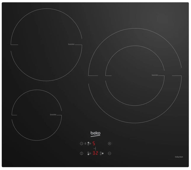 PLITA INCORPORABILA BEKO HII63402MT, INDUCTIE, 3 ARZATOARE, NEGRU Beko
