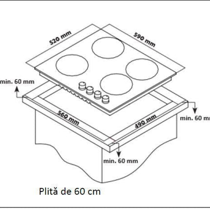 PLITA INCORPORABILA HEINNER HBH-S584WI-GBK