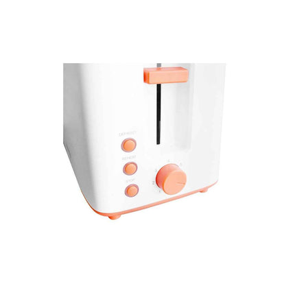 Prajitor de paine Daewoo DBT70W, Putere 900 W, Capacitate 2 felii, 7 nivele de rumenire, Functie decongelare, Alb