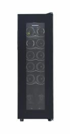 RACITOR DE VINURI HEINNER HRV-A45DRM12, 45 L, 12 STICLE 750 ML, DISPLAY LED, LUMINA LED, 5 RAFTURI METALICE, H 84 CM, NEGRU