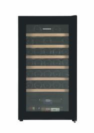 RACITOR DE VINURI HEINNER HRV-A85DRL34, 85 L, CLASA G, 34 STICLE 750 ML, DISPLAY LED, 6 RAFTURI LEMN, H 87 CM, NEGRU