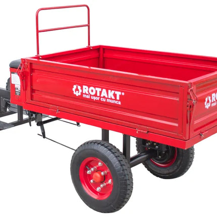 Remorca agricola capacitate incarcare 300 Kg ROTAKT REM300S , roti 4.00-8,rosu Rotakt