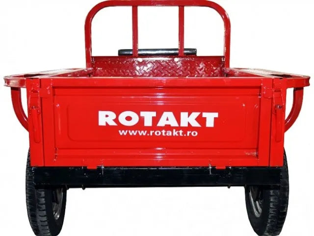 Remorca motocultor Rotakt REM400 400kg model nou,basculabila, rosu Rotakt