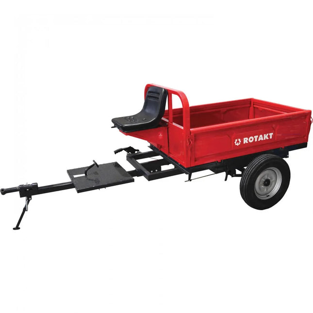 Remorca Rotakt REM600,capacitate maxim 600 kg, basculabila,rosu Rotakt