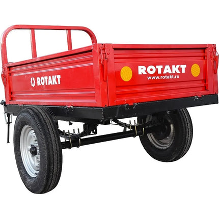 Remorca Rotakt REM500, capacitate maxim 500 kg, basculabila,rosu Rotakt