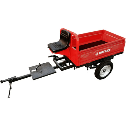 Remorca Rotakt REM500, capacitate maxim 500 kg, basculabila,rosu Rotakt