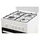 Aragaz LDK 5050 WH RMV, Gaz, 4 Arzatoare, Siguranta, Capac metalic, 50 x 50 cm, Alb