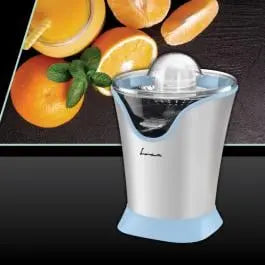 STORCĂTOR DE CITRICE FRAM FCP-R85BL, 85W, 2 CONURI, FILTRU INOX, CAPAC ANTISTROPIRE, PICIORUȘE ANTIALUNECARE, ARGINTIU / ALBASTRU FRAM