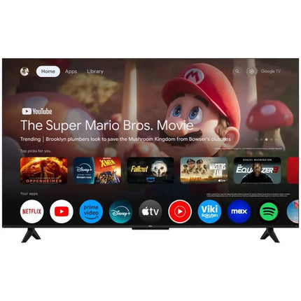 TELEVIZOR QLED SMART TCL 50T69C, DIAGONALA 126 CM, ULTRA HD / 4K, CLASA F, SISTEM OPERARE GOOGLE TV, TEHNOLOGIE HDR, DOLBY ATMOS, CHROMECAST, T-CAST, GAME MODE, NEGRU