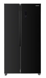 Side By Side Heinner HSBS-HM422NFGBKE++, 442 L, No Frost, Clasa E, Display, Smart, H 176.5 Cm, Sticla Neagra