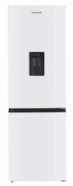 Combina frigorifica Heinner HC-HM313WDE++, 313 l, Clasa E, Dozator de apa, Control electronic cu termostat ajustabil, Lumina LED, Decoratiuni cromate, H 185.8 cm, Alb