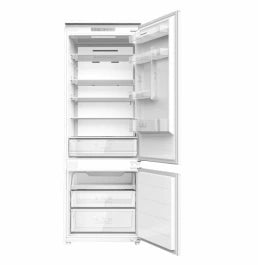 Combină Frigorifica Built in Heinner HCNF-BIM403INVD, 403 L, No Frost, Clasa D, Compresor Inverter, Display, Funcție Super Racire/congelare, Funcție Vacanta, Lumina Led, Alarma Usa Deschisa, Alb