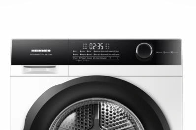 Uscător de Rufe cu Pompă de Căldură Heinner HHPD-HMK90IVFC+++, 9 Kg, Clasa C, Motor Inverter, Display Digital, Suport Uscare Încălăăminte, 14 Programe, Alb