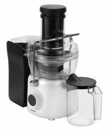 Storcător de fructe Heinner Pearlwhite HSF-K1000DCWP – 1000 W, motor DC, viteză variabilă, recipient pulpă 1 L, filtru inox, tub 84 mm, alb perlat