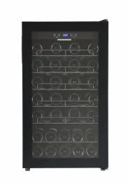 Răcitor de vinuri Heinner HRV-A118DRM40 – 118 L, 40 sticle, display LED, 5+1 rafturi metalice, uși reversibile, negru