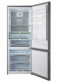 Combină Frigorifica Heinner HCNF-M435INVHXE++, No Frost, 435 L, Clasa E, Compresor Inverter, Tehnologie Inoxcool, Display Touch, Funcție Super Racire / Super Congelare, Compartiment Chiller, Lumina Le