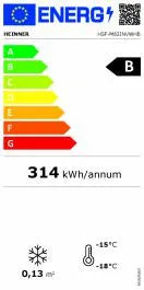 Lada frigorifica Heinner HSF-M82INVWHB, 82 L, Clasa B, Compresor inverter, Sistem convertibil frigider/congelator, Alb