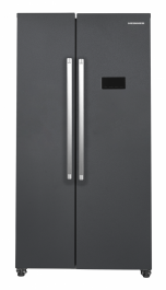 Side by Side HEINNER HSBS-HM442NFINVDGE++, No Frost, 442 L, Clasa E, Gri antracit texturat