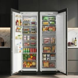 Congelator Incorporabil Heinner HFF-BIM212NFCE++, No Frost, 212 L, Clasa E, Funcționare Convertibilă Frigider/congelator, Display cu Leduri În Interior, Control Electronic, Lumină Led, Alarmă Ușa Des