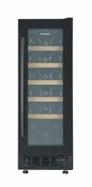 Racitor de Vinuri Heinner HRV-ABI56DRL20, 56 L, Clasa G, 20 Sticle 750 Ml, Display Led, Control Electronic, Lumina Led, 5 Rafturi Lemn, Usa Reversibil?, H 82 Cm, Negru