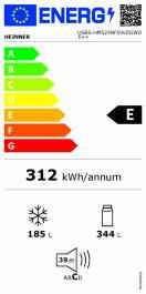 Side by Side HEINNER HSBS-HM529NFINVDGWDE++, No Frost, 529 L, Clasa E, Dozator apa, Gri antracit texturat