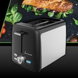 Prăjitor de Pâine Fram FTP-8007SSBK, 800 W, 2 Felii, 7 Niveluri Rumenire, Negru/Argintiu