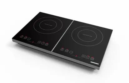 Plita inductie free standing Heinner HFSHI-M2ZBTC, 2 zone de gatit, Timer, 10/8 nivele de putere, Detectare automata a vasului de gatit, Indicator caldura reziduala, Oprire automata, Putere 3500 w