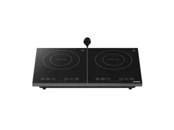 Plita inductie free standing Heinner HFSHI-M2ZBTC, 2 zone de gatit, Timer, 10/8 nivele de putere, Detectare automata a vasului de gatit, Indicator caldura reziduala, Oprire automata, Putere 3500 w