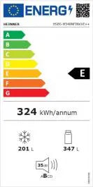 Side by Side Heinner HSBS-M548NFINVXE++, No Frost, 548 L, Clasa E, Aspect Inox