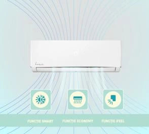 Aparat de Aer Conditionat Fram 24000 Btu WI-FI, Clasa A++, Kit Instalare Inclus 3M, Funcție Ifeel, ACF-HS24KITWIFI++, Alb